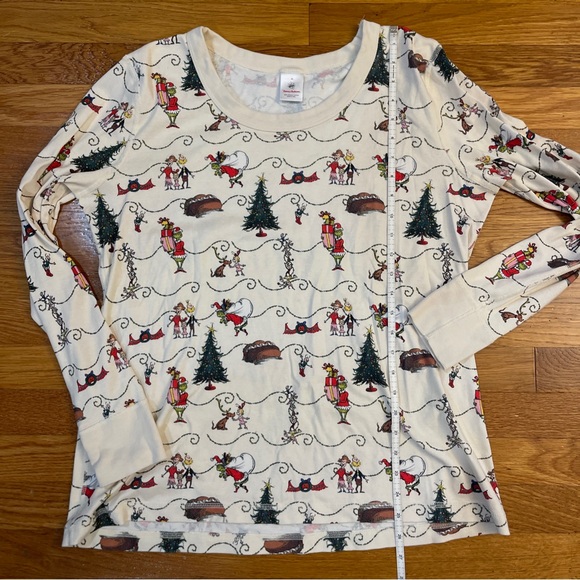 Hanna Andersson Adult Dr. Seuss Grinch Long John Pajama Set Size XL Christmas PJ - Picture 5 of 9